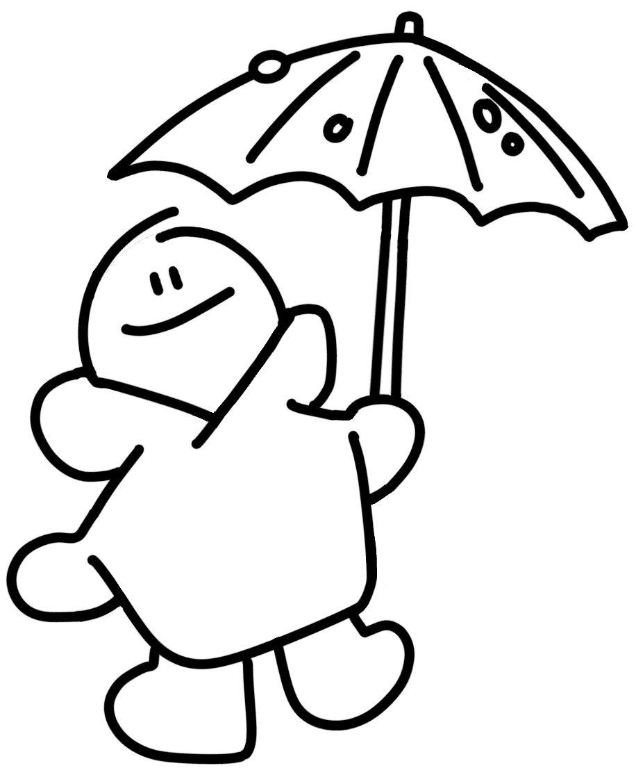 Guy with umbrella